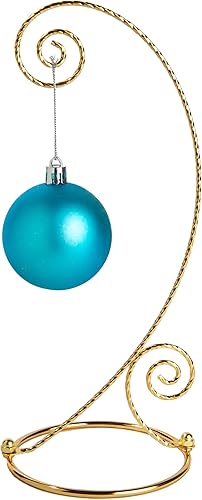 Miniatura 6 de Creative Hobbies Soporte de exhibición de adornos chapados en 10 pulgadas de alto para colgar adornos de Navidad, terrarios de vidrio, etc. Paquete