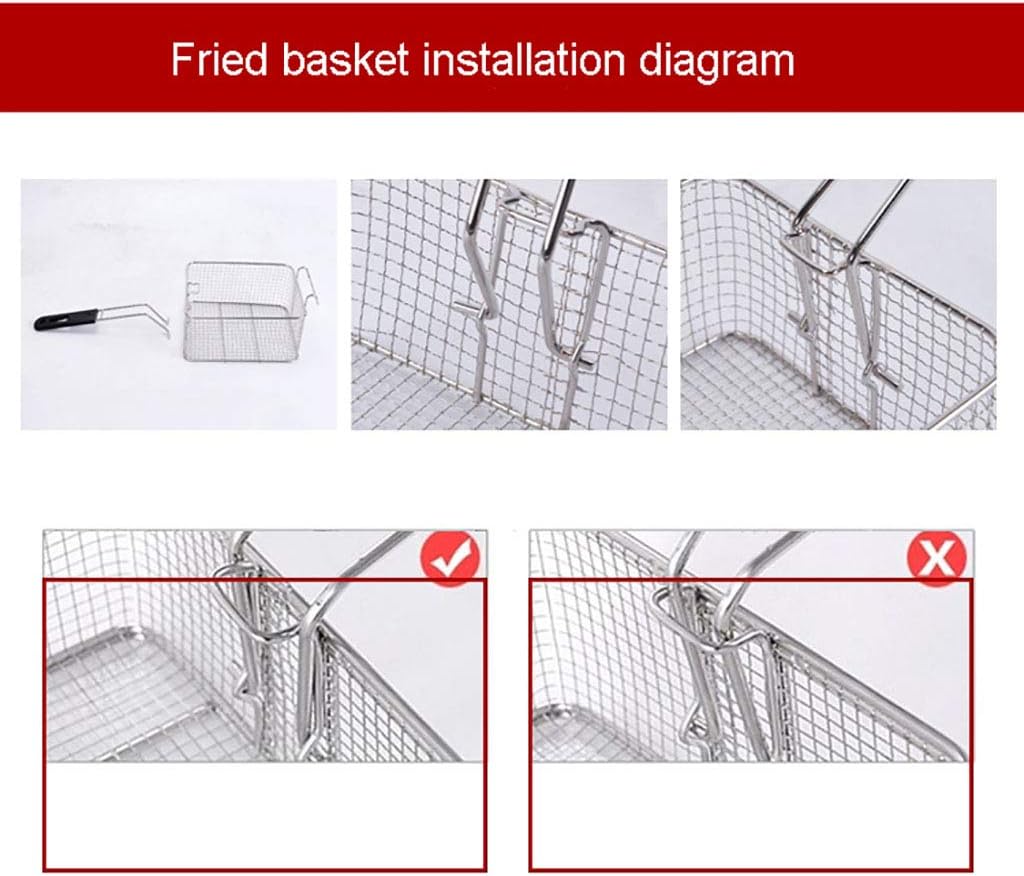 Gas Deep Fryer 22L Double Cylinder Large Capacity Deep Fryer Stainless Steel Material Infrared Heating Burner，Single Cylinder