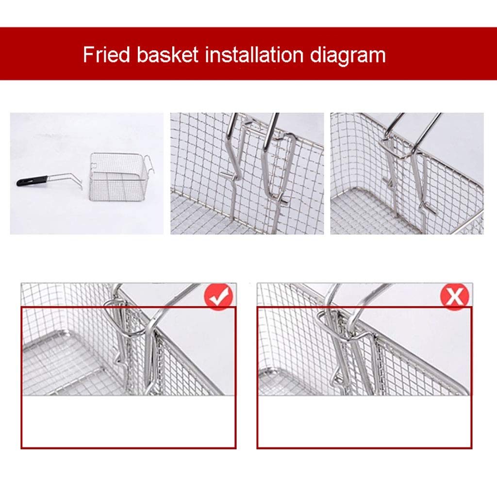 Friggitrice a Gas da 22 Litri in Acciaio Inox, Doppia Vasca, 2 cestelli, Regolazione Manuale della Temperatura, per Attrezzature da Cucina Commerciali, ristoranti e Case