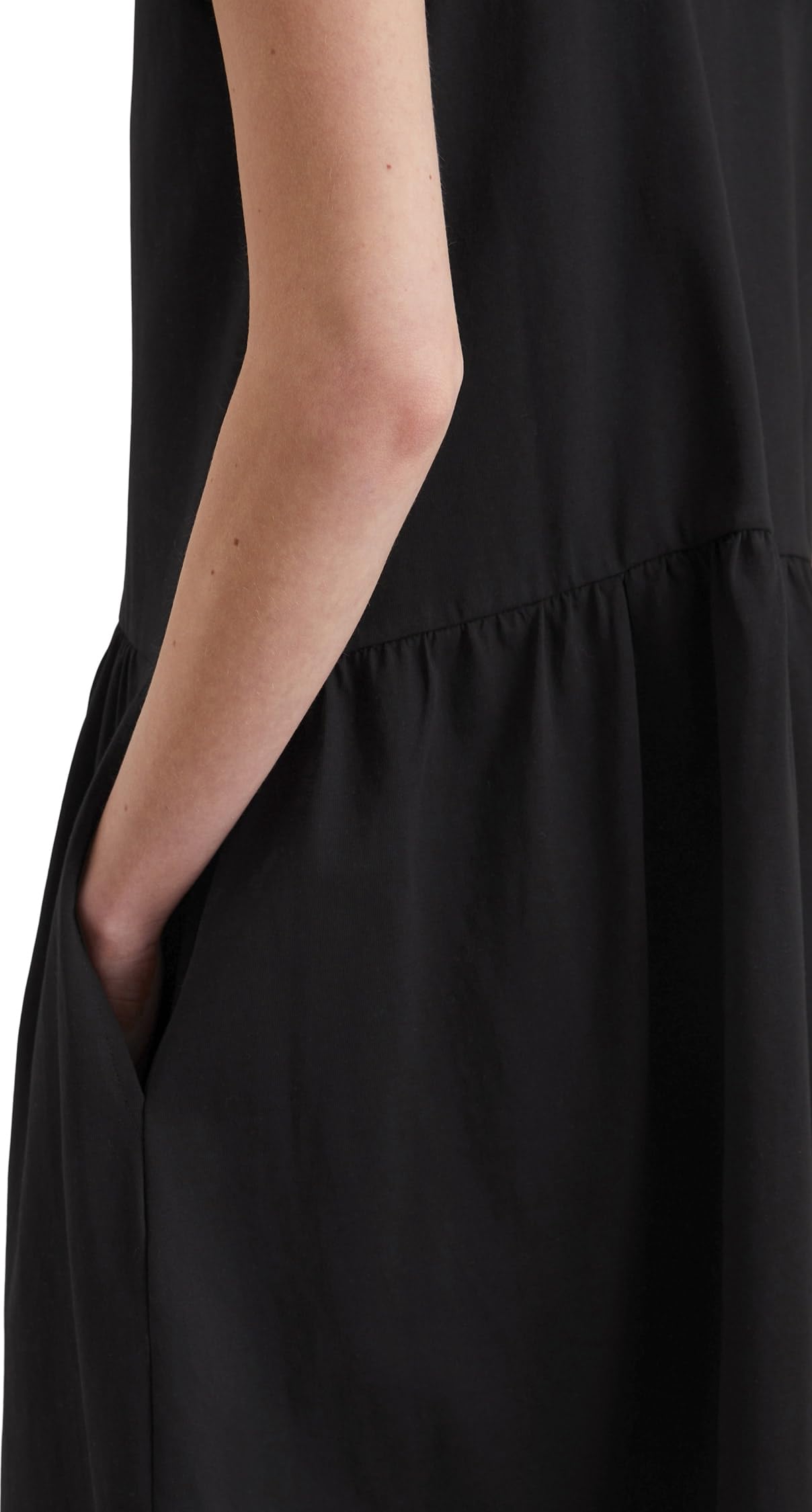 Marc OߴPolo Denim Donna Abito in jersey in cotone bio al ginocchio, Nero (Black), S