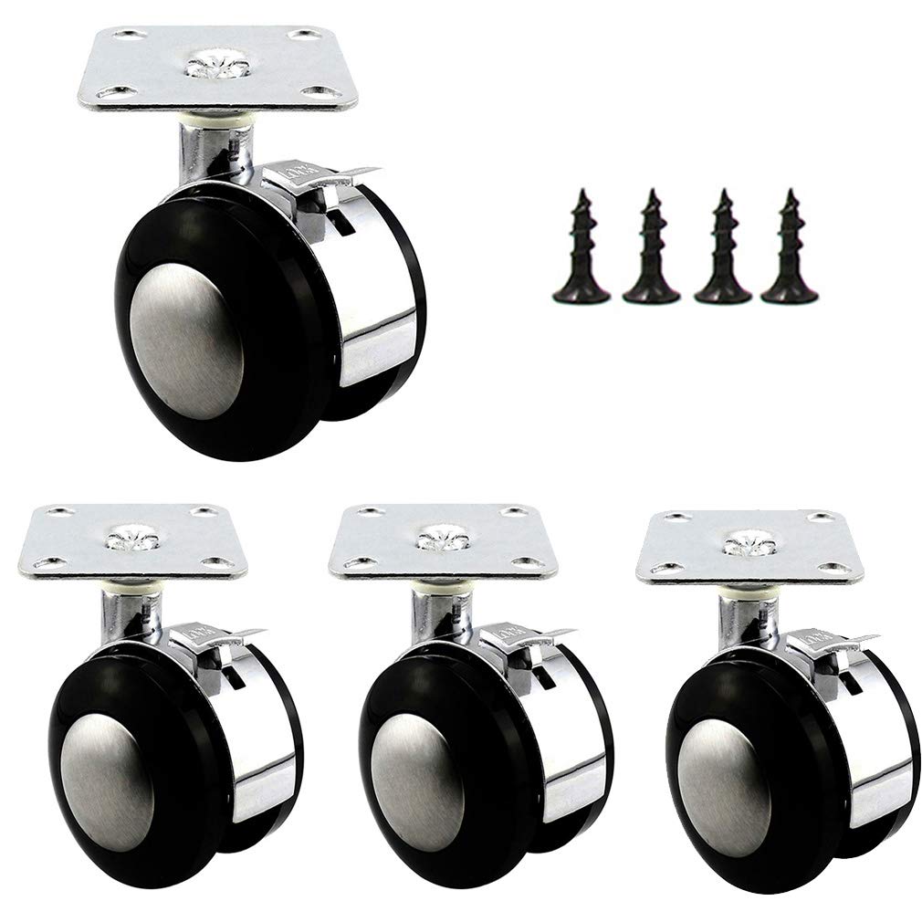 BaydoG Heavy Castor WheelsSet of 4 Nylon Furniture Plate