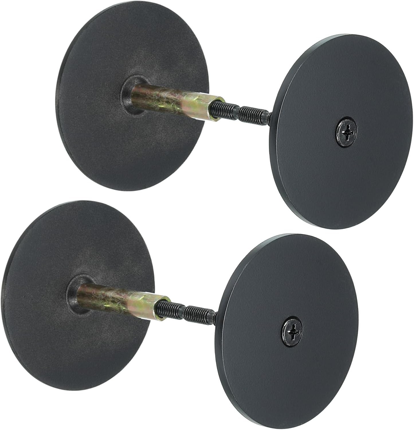 PATIKIL Door Knob Hole Cover Plate, 2 Pack 1 9/16" Dia. Deadbolt Cover Plate Door Hole Filler Plate for 1 1/32" to 1 3/8" Holes, Brushed Satin Nickel