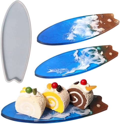 Miniatura 7 de VILLCASE 2 moldes redondos de silicona para tabla de surf, posavasos de silicona, moldes de silicona para sororidad, paletas de resina, moldes de