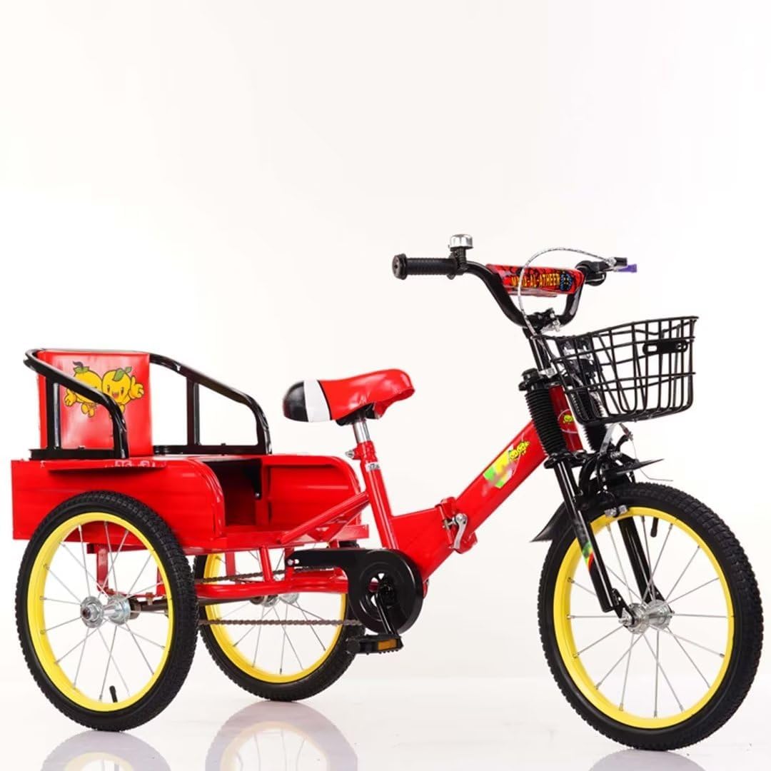 Folding Toddler Tricycle with Rear Cabin,Kids Cruiser Trike
