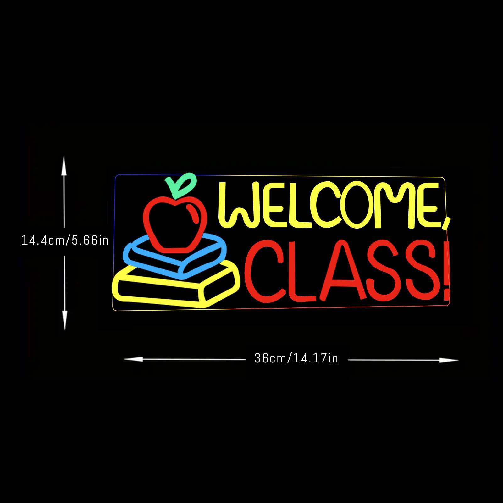 Welcome Class Neonlicht Willkommen Klasse LED Wand Neonbeleuchtung für Klassenzimmer Wandbehang Neonlicht, Eröffnungssaison Thema Party Requisiten Neonschild