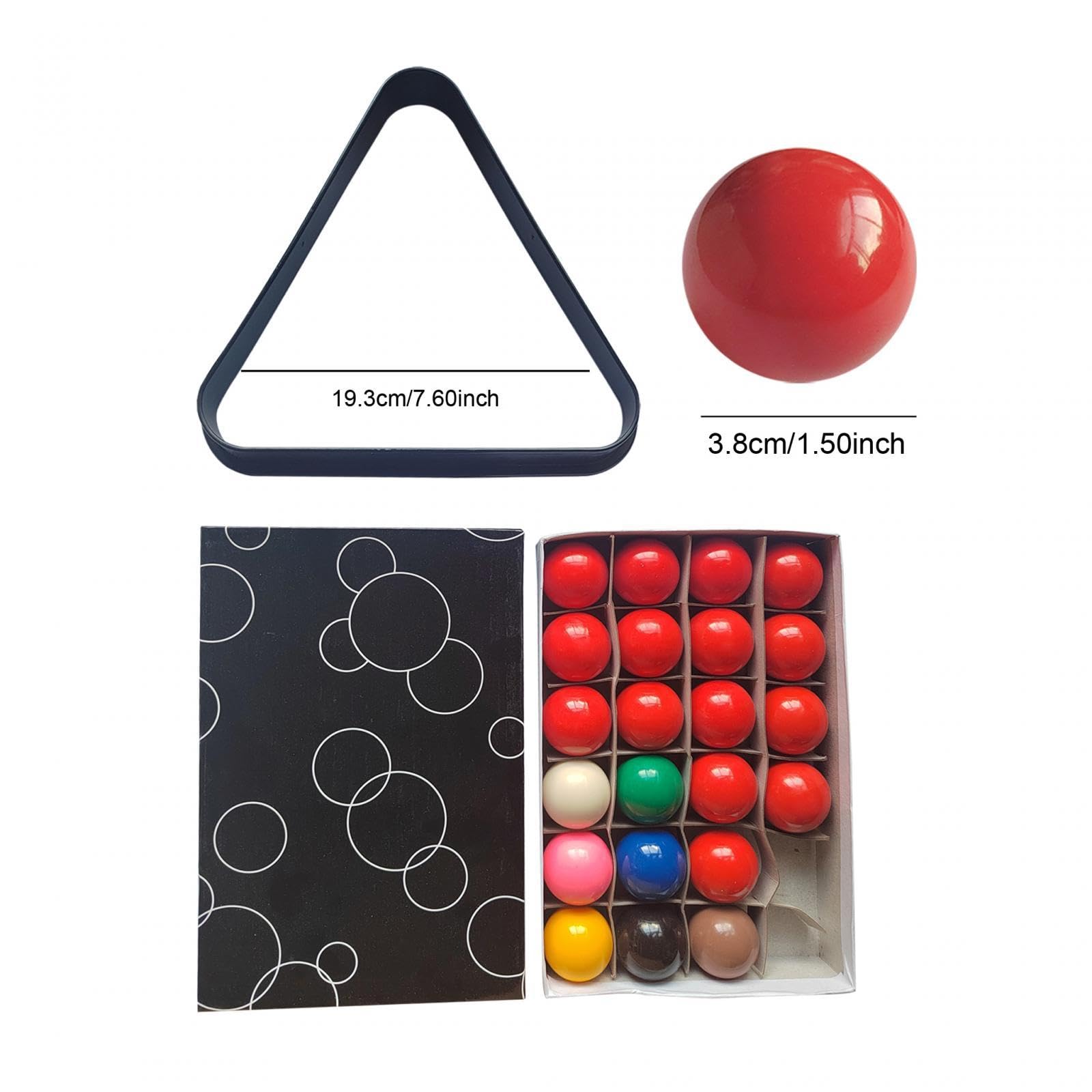 22 Stück Mini Billardkugeln Set mit Snooker Kugeln Pool Tisch Bälle Kinder Billiard Zubehör Aus Robustem Phenolharz Gefertigt für Heimspiele Kinderunt, 38 mm mit Stativ