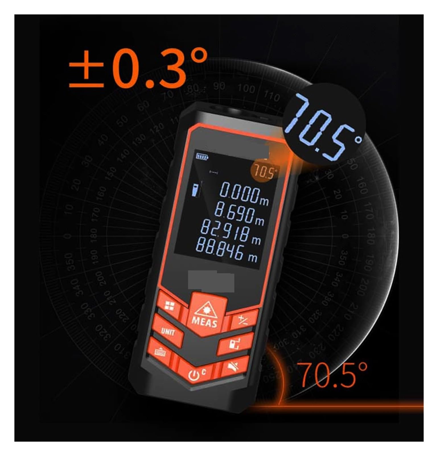 Ran Finder 66U Medidor De Distancia De Nivel Automático Instrumento De Medición De Análisis Electrónico Ranfinder 40m 80m 100m 120m(60M)