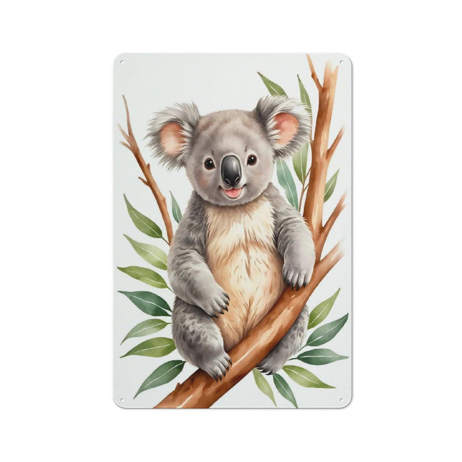 Rustic Koala Tin Wall Plaque 30x20cm, Rustic Kitchen Decor for Cottage, Kitchen, Hallway Or Breakfast Nook