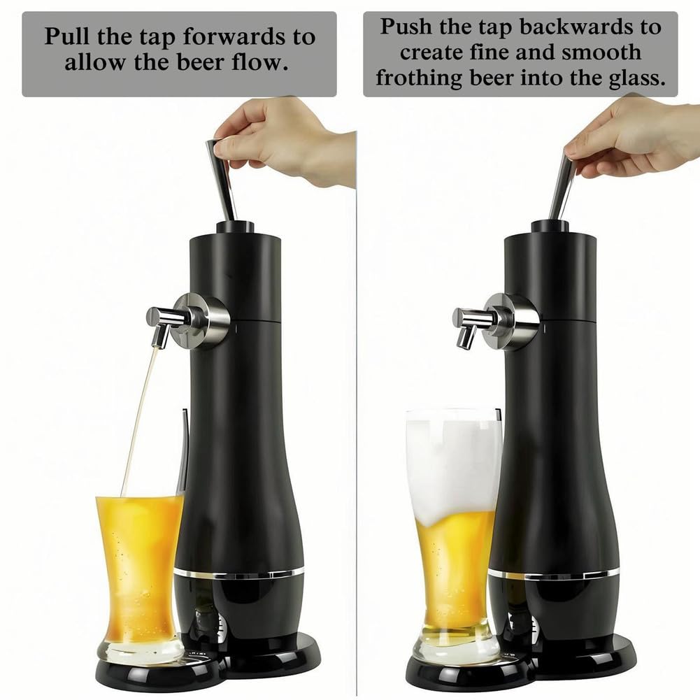 Bierschaumbereiter, Mini-Kegerator, Outdoor-Party, tragbarer Bierspender für Zuhause, Zugbiersystem für Flaschen und Dosen, ein tolles Geschenk für Bierliebhaber