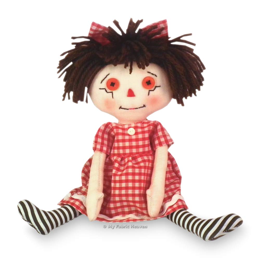 Rag Doll & Clothes Sewing Pattern 25 cm Sarah Rag Doll Soft Stuffed Toy & Photo-Tutorial Booklet. Free Post by MY FABRIC HEAVEN
