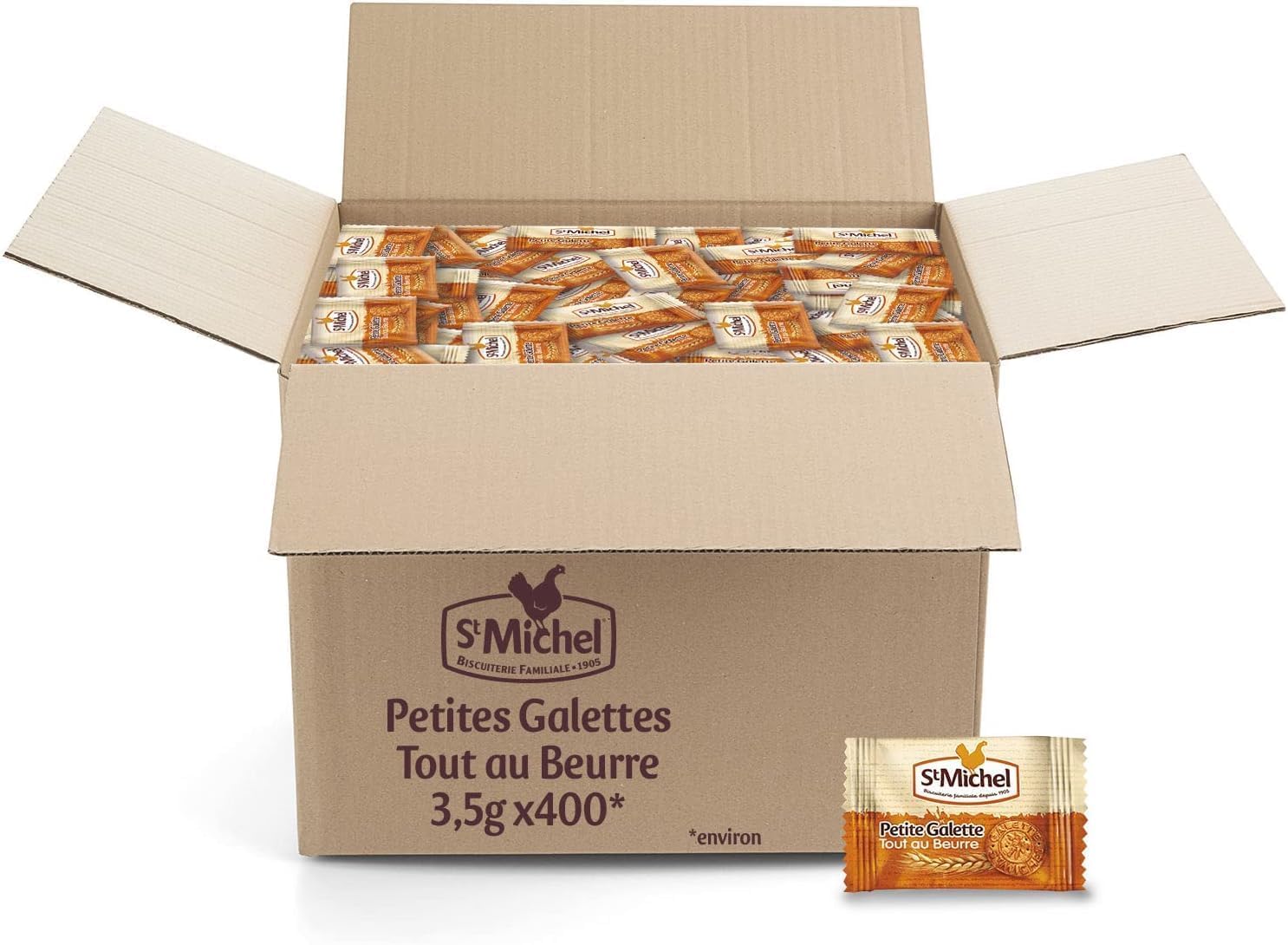 St Michel - Distribuidor de Galletas Pequeñas Naturales - 200 Galletas