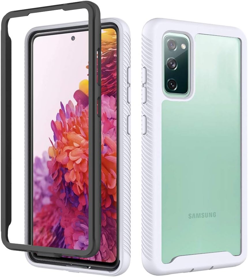 Dzxouui for Samsung Galaxy S20 FE 5G Case,Samsung Galaxy S20 Fan Edition Case,Heavy Duty Protective Bumper Hybrid Back Clear TPU Cover Phone Cases for Samsung Galaxy S20 FE 5G/4G(XK-White)