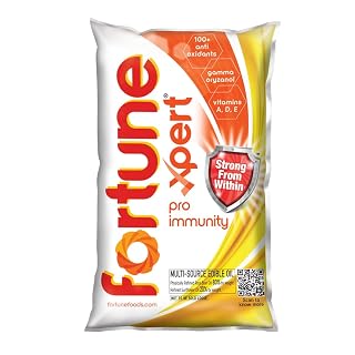 Fortune Xpert Pro Immunity Oil 850g pouch | Blend of Rice Bran Oil & Refined Sunflower Oil |Oil to Boost Immunity