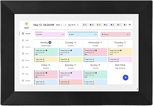 Akozon WiFi Smart Digital Calendar, 10.1 Inch Touch Screen, Interactive Display, Family Tasks Table (EU Plug)