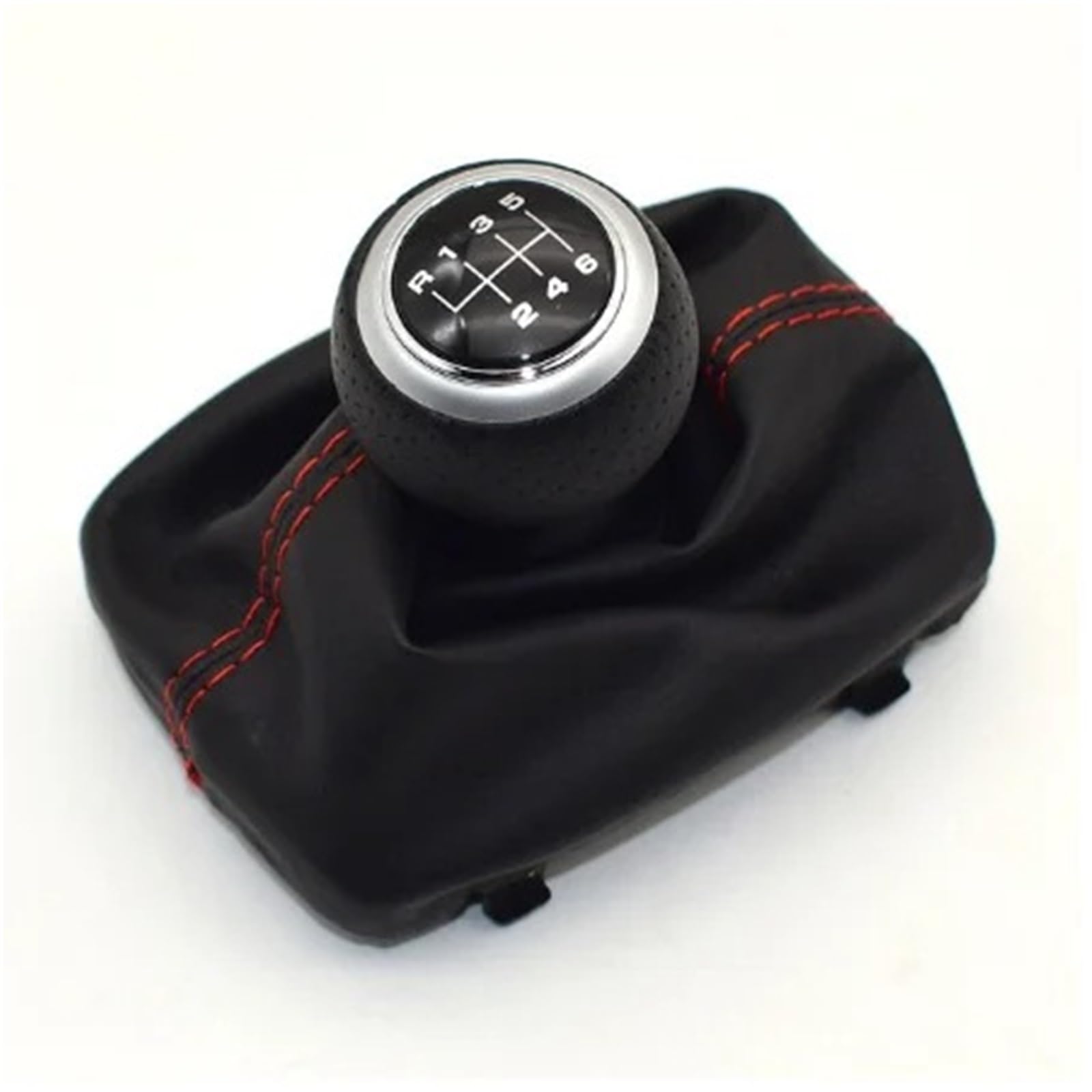 DUFWEHR Shifter Knob for for A4 8E B6 B7 2000-2008 Manual 5 6 Speed Car Gear Shift Shifter Knob Lever Handle Head with Leather Dust-Proof Cover