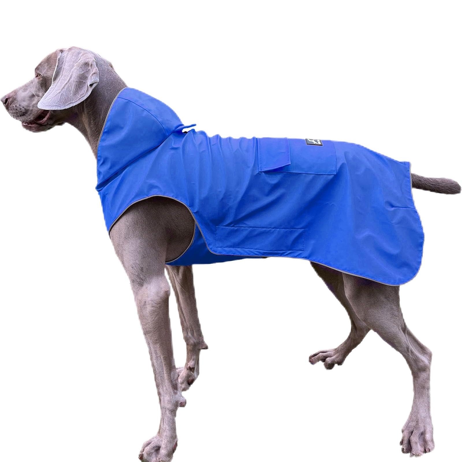 FLYING TAIL Not Stiffen,Super Soft Hand Feel Dog Raincoat, Reflective, Adjustable, Easy Wear