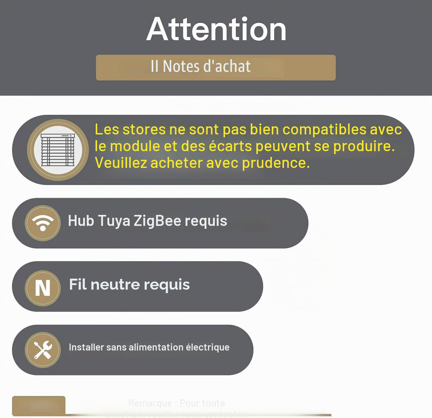 MOES ZigBee RF433 Module Volet Roulant, 4PCS | Pour moteur électrique motorisé, Tuya ZigBee Hub requis, compatible avec Alexa Echo et Google