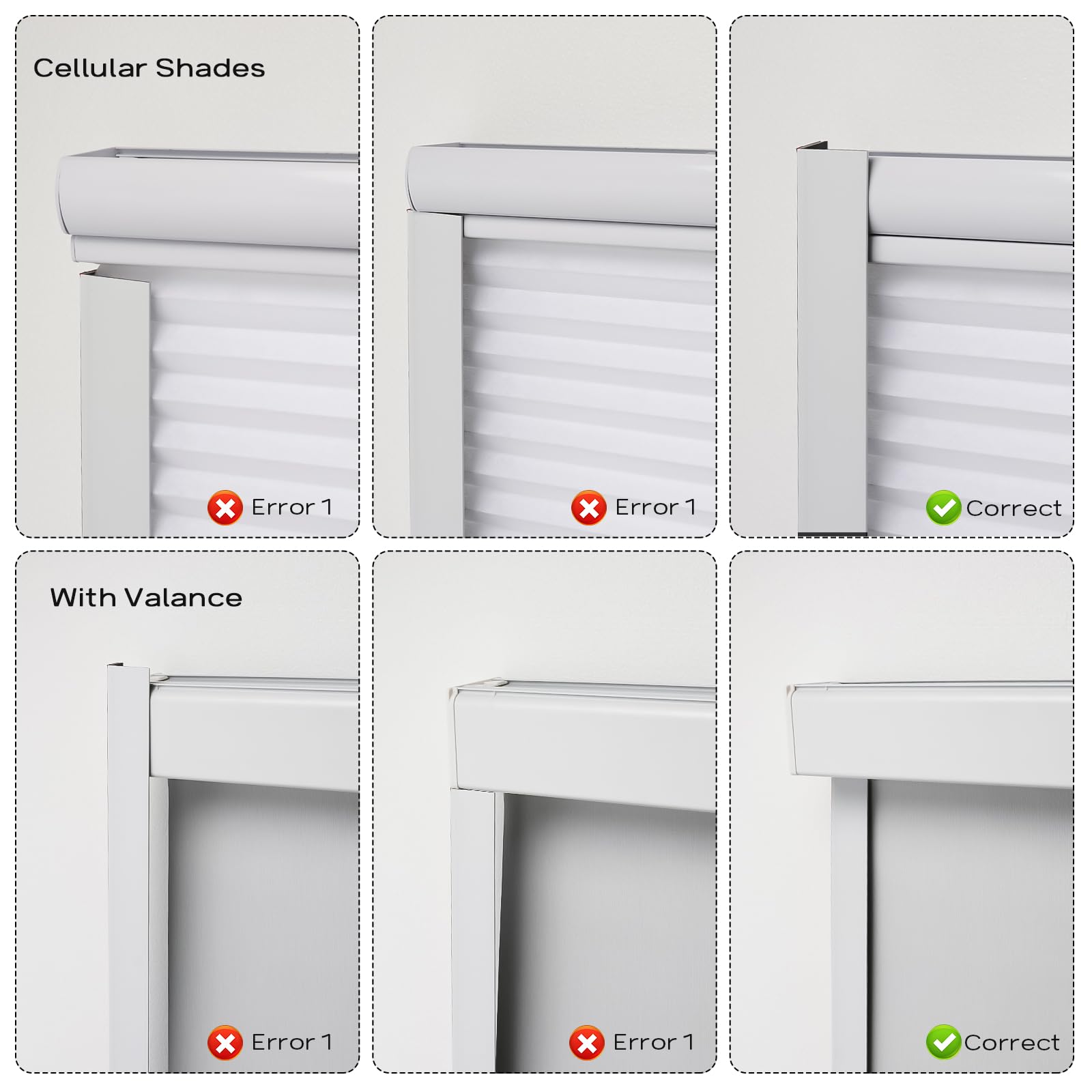 Tira de bloqueo de luz de PVC 100% opaca para persianas y persianas en ambos lados para persianas opacas, fácil de instalar, ideal para dormitorio, guardería (forma de L, blanco, 2 piezas, 58.5