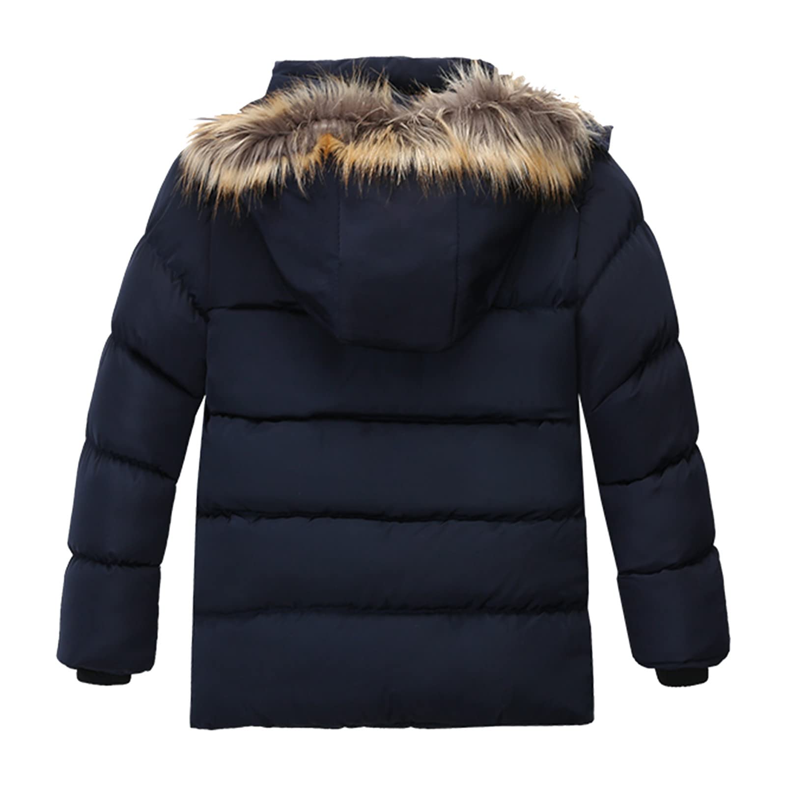 Piumino per bambini Ragazzi Inverno Scuola Con Cappuccio Foderato In Pile Piumino Imbottito Caldo Capispalla Bambini Addensare Confortevole Snowsuit