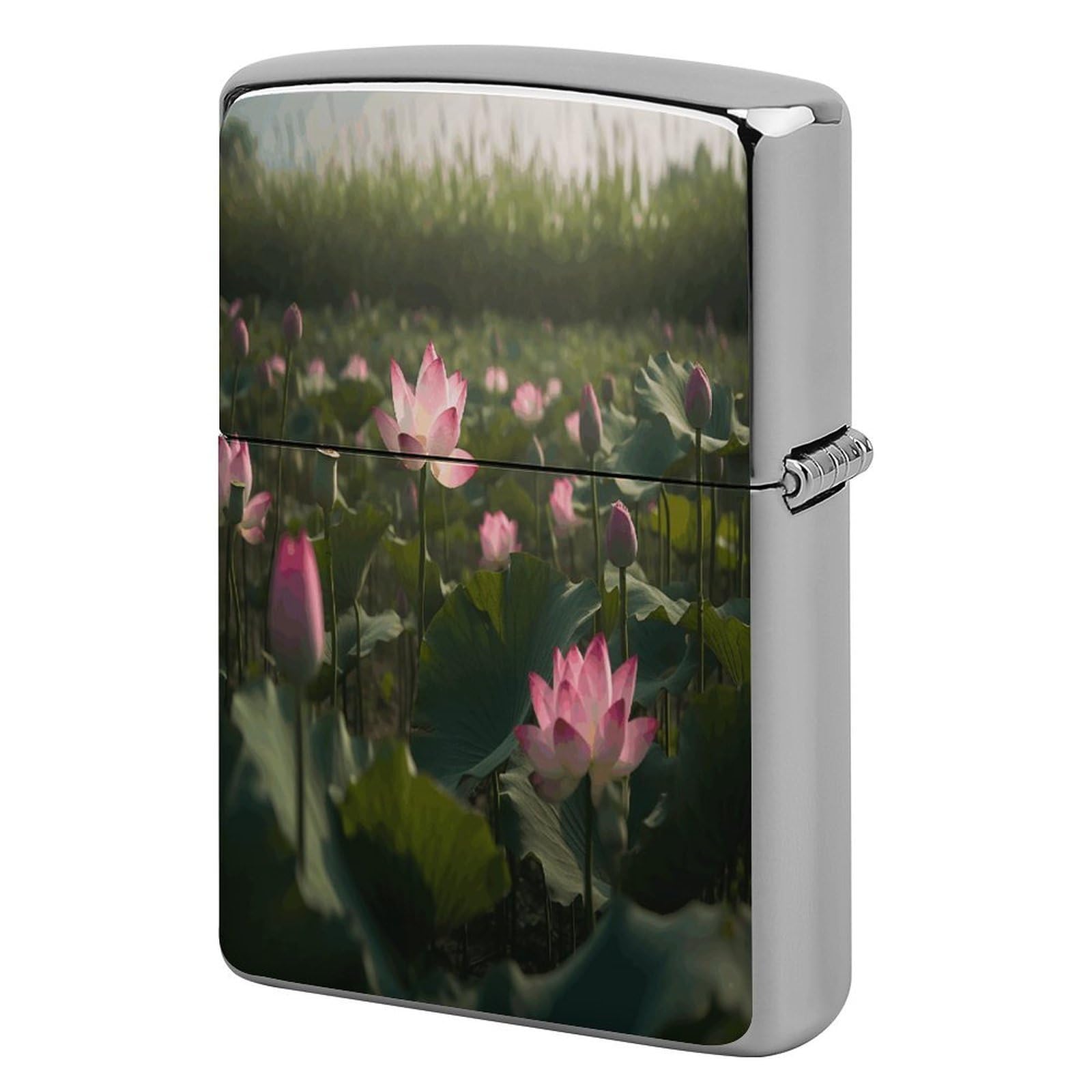 Fodpand Style Flower In Water Images Metal Lighter Case Cover Lighter Sleeve