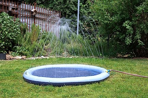 infactory Wasserspielmatte Kinder: Wasser-Spielmatte für Kinder & Hunde, Schlauchanschluss, PVC, BPA-frei (Wasserspielmatte Garten, Haustier-Sprinkler-Pad, Gartenschlauch)