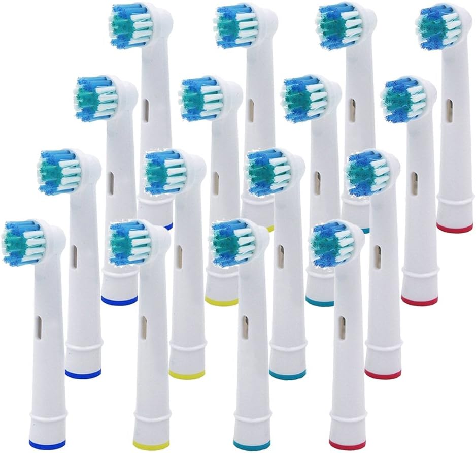 Soft Bristles Replacement Brush Heads Compatible with Oral B Electric Toothbrush SB-17 (16 pcs)