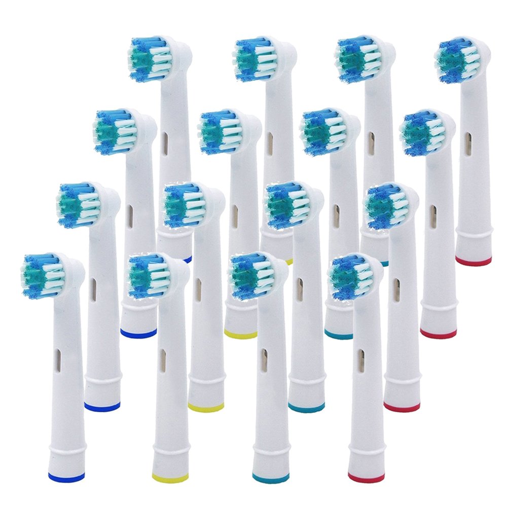 Soft Bristles Replacement Brush Heads Compatible with Oral B Electric Toothbrush SB-17 (16 pcs)