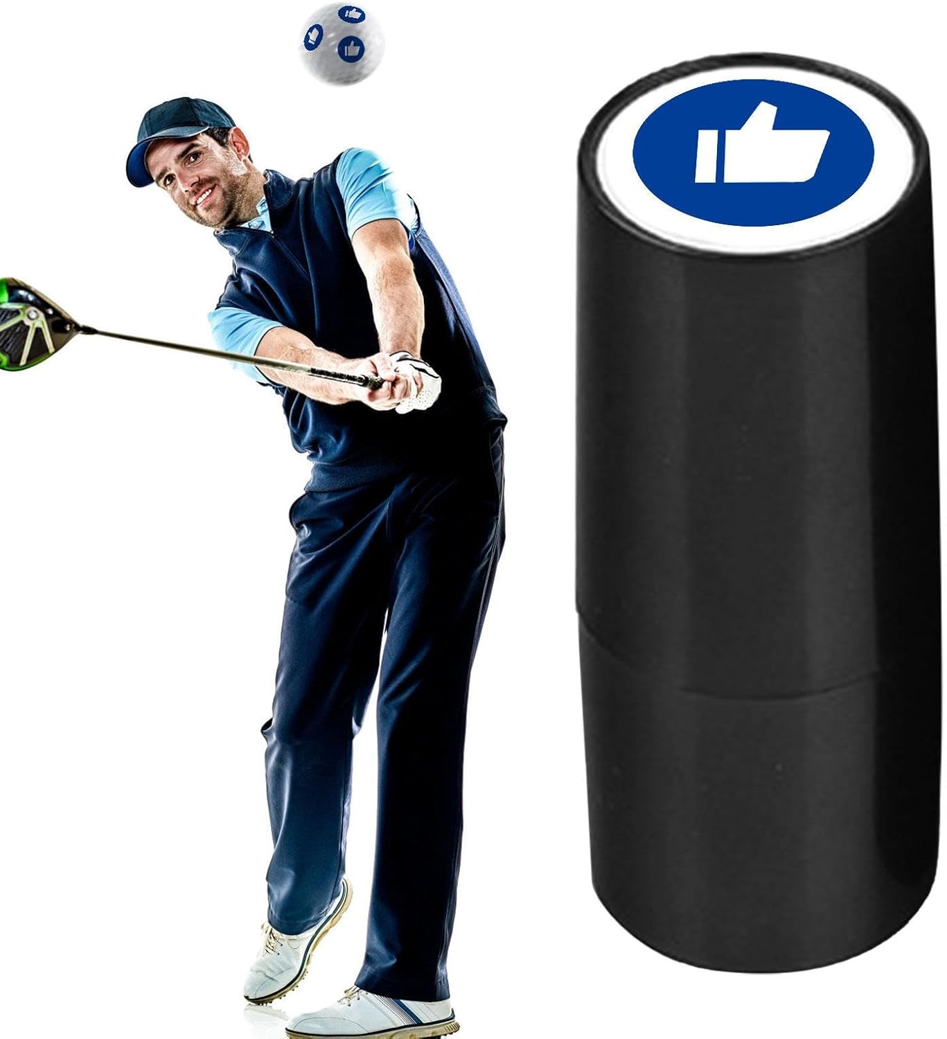 Amazon.co.jp ゴルフボールスタンパー 防水ゴルフボールマーキングスタンプ 再利用可能な多機能ゴルフボールマーカー