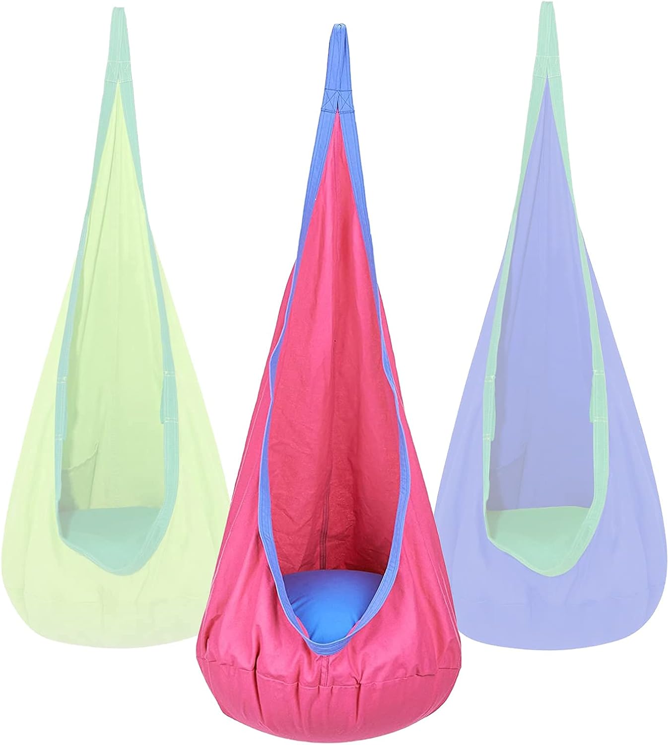 Kids pod Swing,Child Hammock Chair for Indoor and Outdoor Also Used for Kids Hammock Swing (Pink)