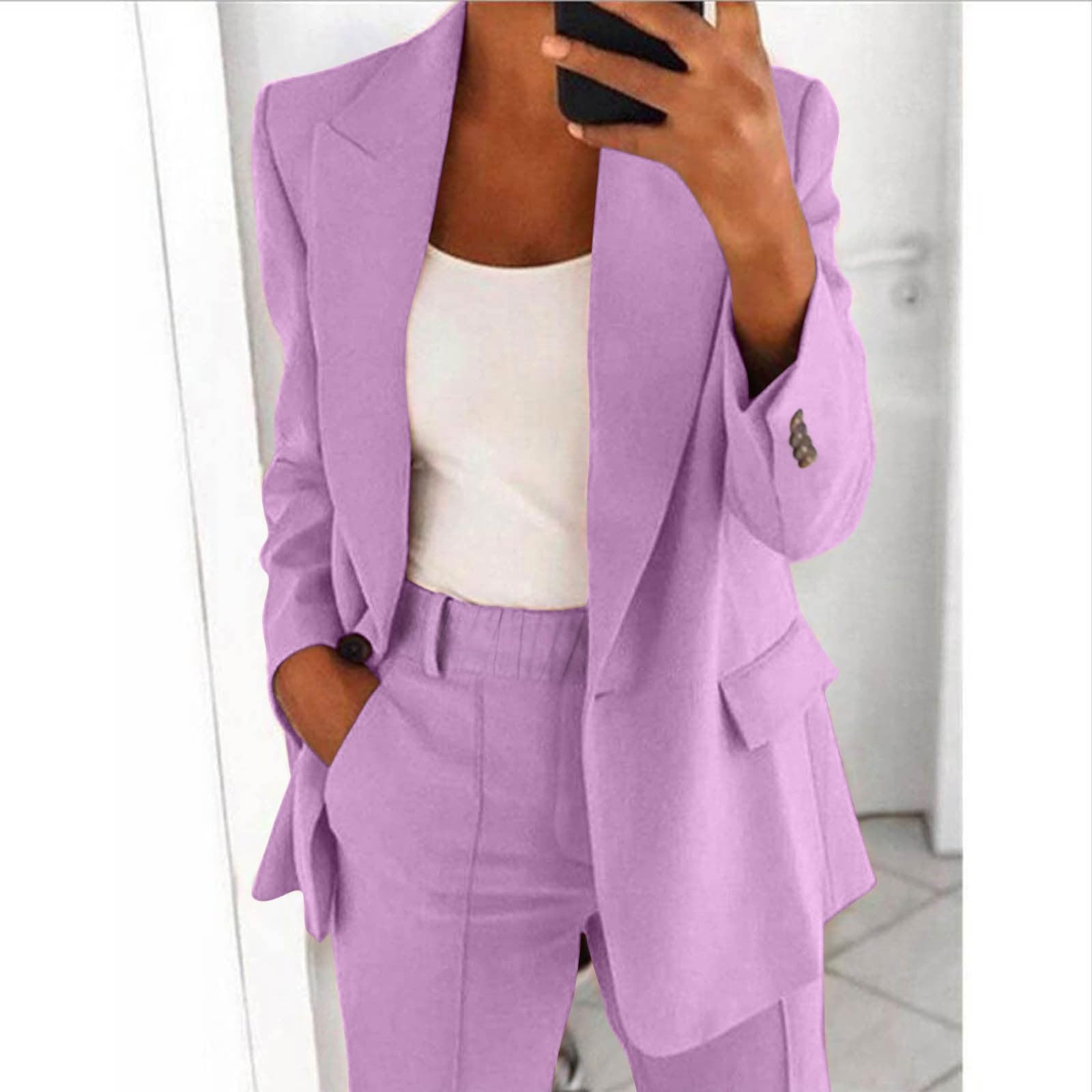 Conjunto de Negocios Elegante para Mujer Chaqueta Formal y pantalón de Oficina Profesional, diseñado para presentaciones, entrevistas y un Aspecto Impecable