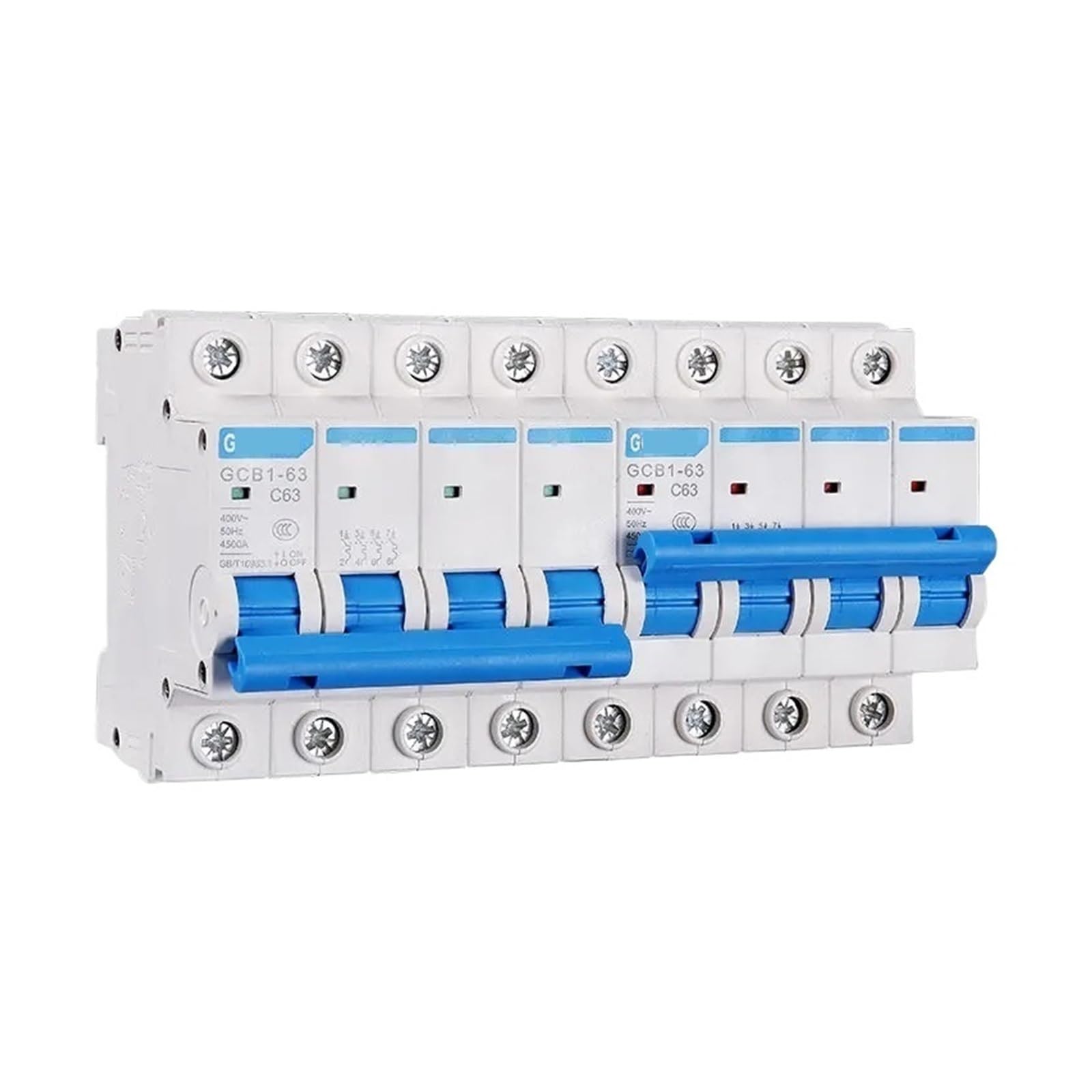 Ręczny przełącznik transferu podwójna moc 1P 1P 2P 2P 3P 3P 3P podwójny wyłącznik blokujący 32A 63A 220V-400V szyna DIN MCB(4P, 63A)
