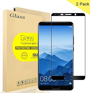 [2 Unidades] Huawei Mate 10 Protector de Pantalla, AOLANDER Cristal Vidrio Templado Premium [9H Dureza][Alta Definicion 0.3mm] [Anti Ara?azos] Tempered Glass Para Huawei Mate 10 (Negro)