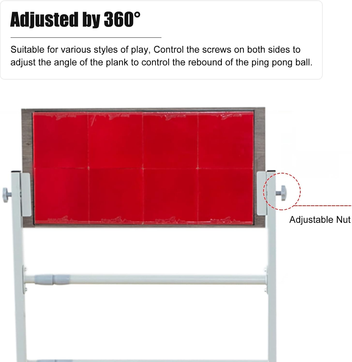 Indoor/Outdoor Ping-Pong Table Rebound Board, Freestanding Table Tennis Return Board Rebounder, Self Training Equipment, Easy to Install
