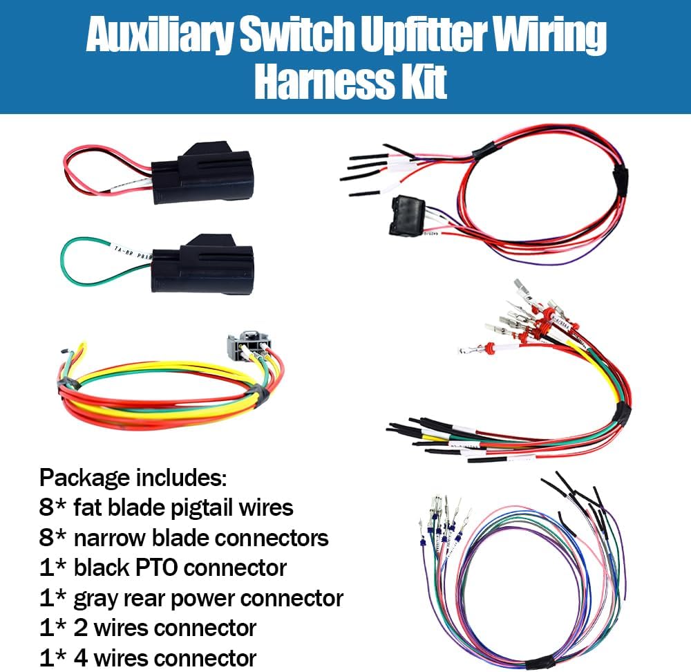 CULMKARI Auxiliary Switch Upfitter Wiring Harness Kit Fits for 2013 2014 2015 2016 2017 2018 Dodge Ram 3500 4500 5500 Replaces 68209998AC