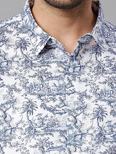 Image of Thomas Scott Men's | Printed | Full Sleeve | Slim Fit | 100% Cotton | Spread Collar | Casual Shirt