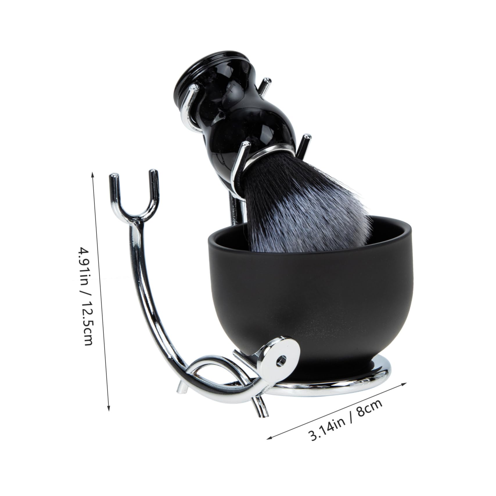 Beaupretty Barba Uomo Pennello e Ciotola da Barba Kit Rasatura Completo per Uomo e Supporto per Pennello