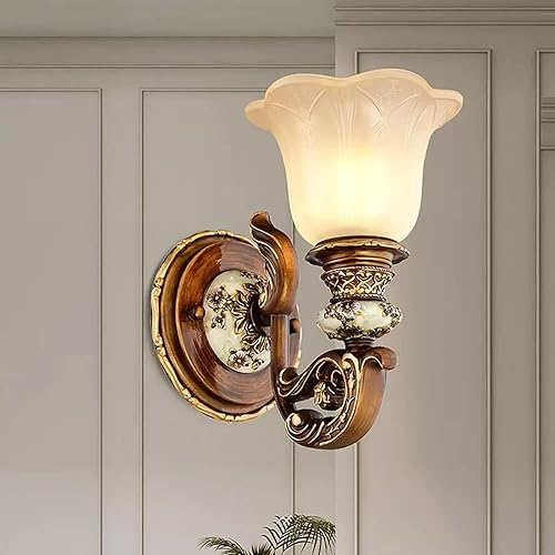 Miniatura 5 de Wall Lamp European Retro Wall Lamp Living Room Background Lamp Wall Lamp Neoclassical Lamp Bedroom Bedside Lamp Wall Lights for Living Room