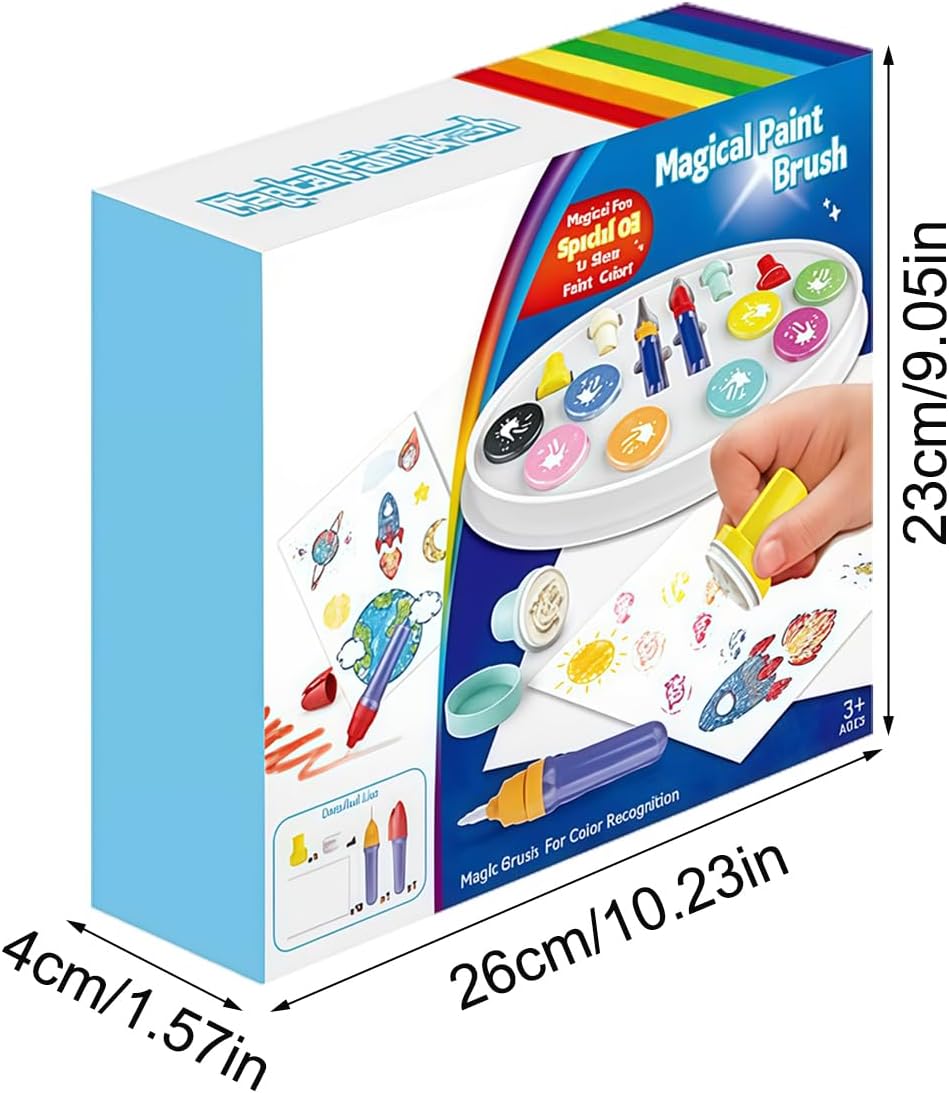 Coloring Set for Kids | with Stamp Art Paint Brush - Watercolor Paint Brush Toy | for Classroom Home School Children Aged 3-8 Boys Girls Learning