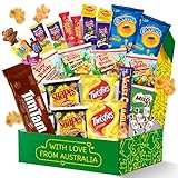 Australian Snack Gift Box Mega 29 Pack, Best Aussie Candy and Food Products, Authentic Taste of Australia, Large Snack Box - Australian Expats