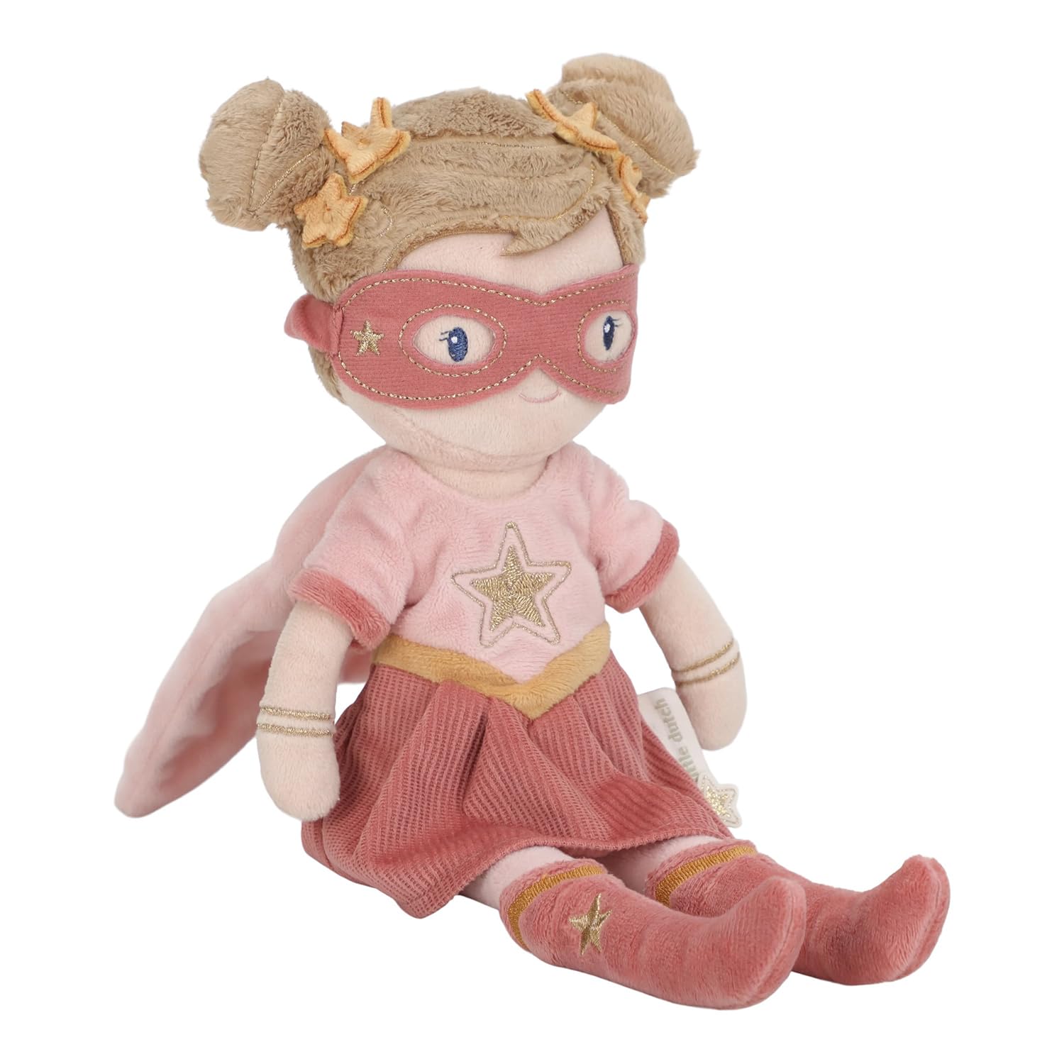 Little Dutch Muñeco de tela suave – Superheroína Rosa – 35 cm grande – para niñas a partir de 12 meses