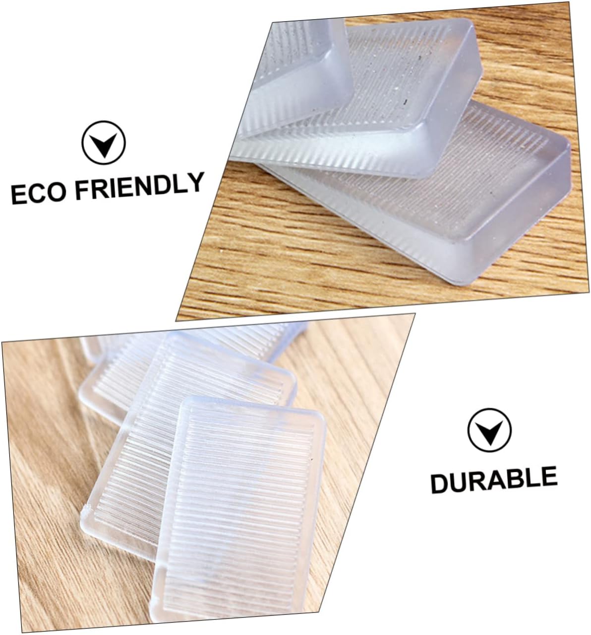 12pcs Furniture Leveling Shims Eco-Friendly Wedge Levelers for Tables Sofas Cabinets Non-deforming Design with Ribbed Base for Stability Small for Easy Stacking