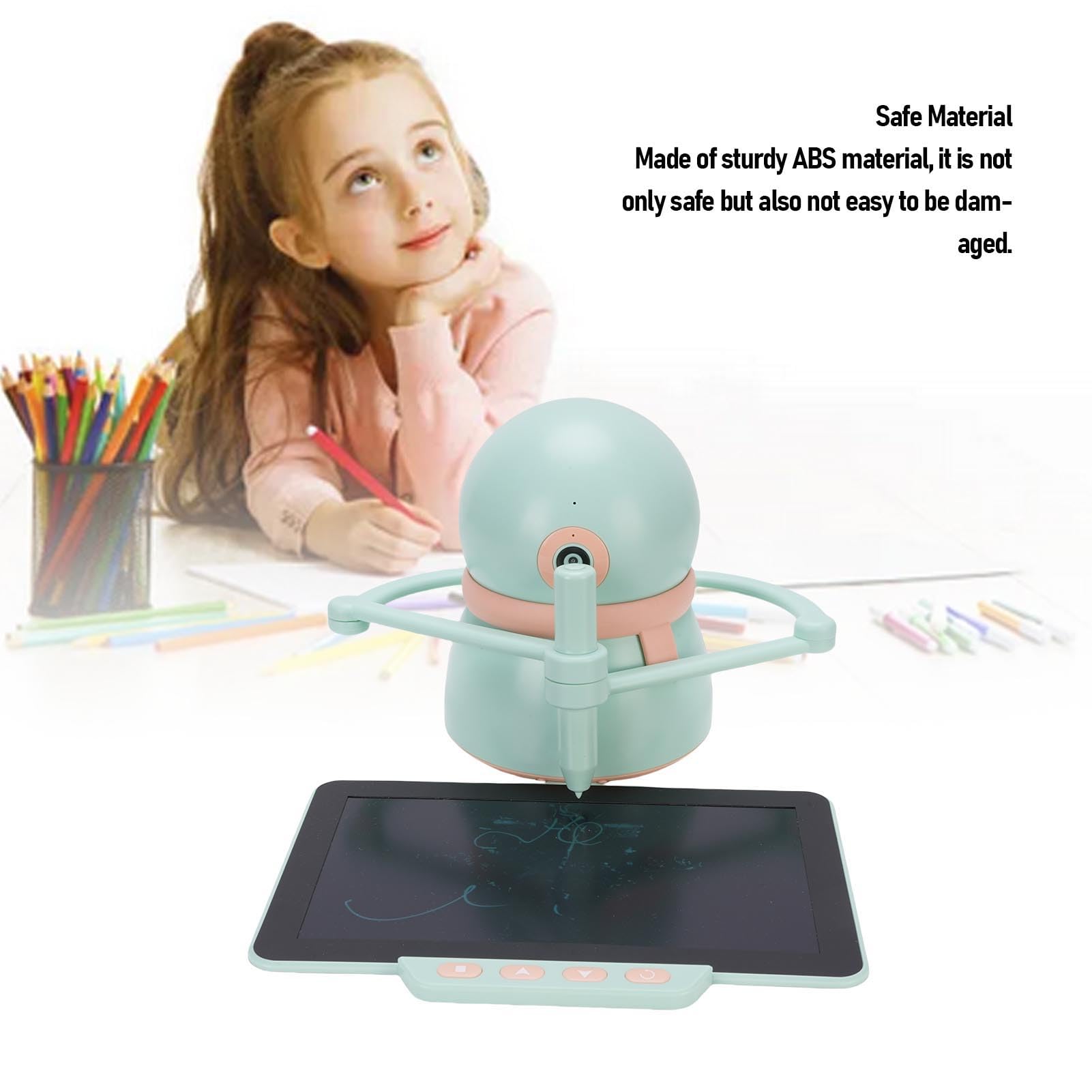 Generic Inteligentny Robot do Rysowania Edukacyjny Interaktywny Robot do Malowania Zabawka z Kartami dla Dzieci Uczących się 15cm Materiału ABS