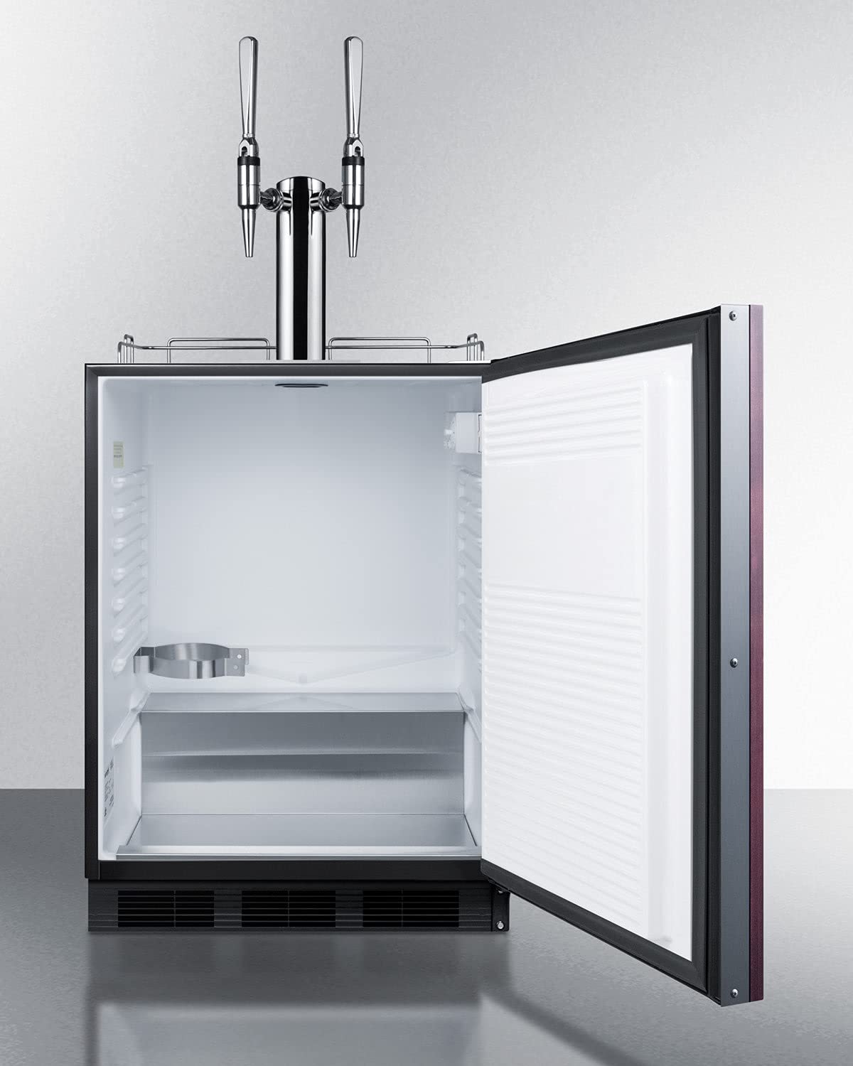 Summit 24" Nitro Cold Brew Kegerator, Dual Stour Style Tap Kit, ADA Compliant, Panel Ready* - Sbc58blbiadaifncftwin *Panel Is Not Included on Fridge.com - View 6
