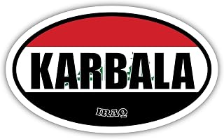 3 Pack 2x3 inches Fridge Magnets | Karbala Iraq Flag Oval Magnet Construction Toolbox, Hardhat, Lunchbox, Helmet, Mechanic, Locker