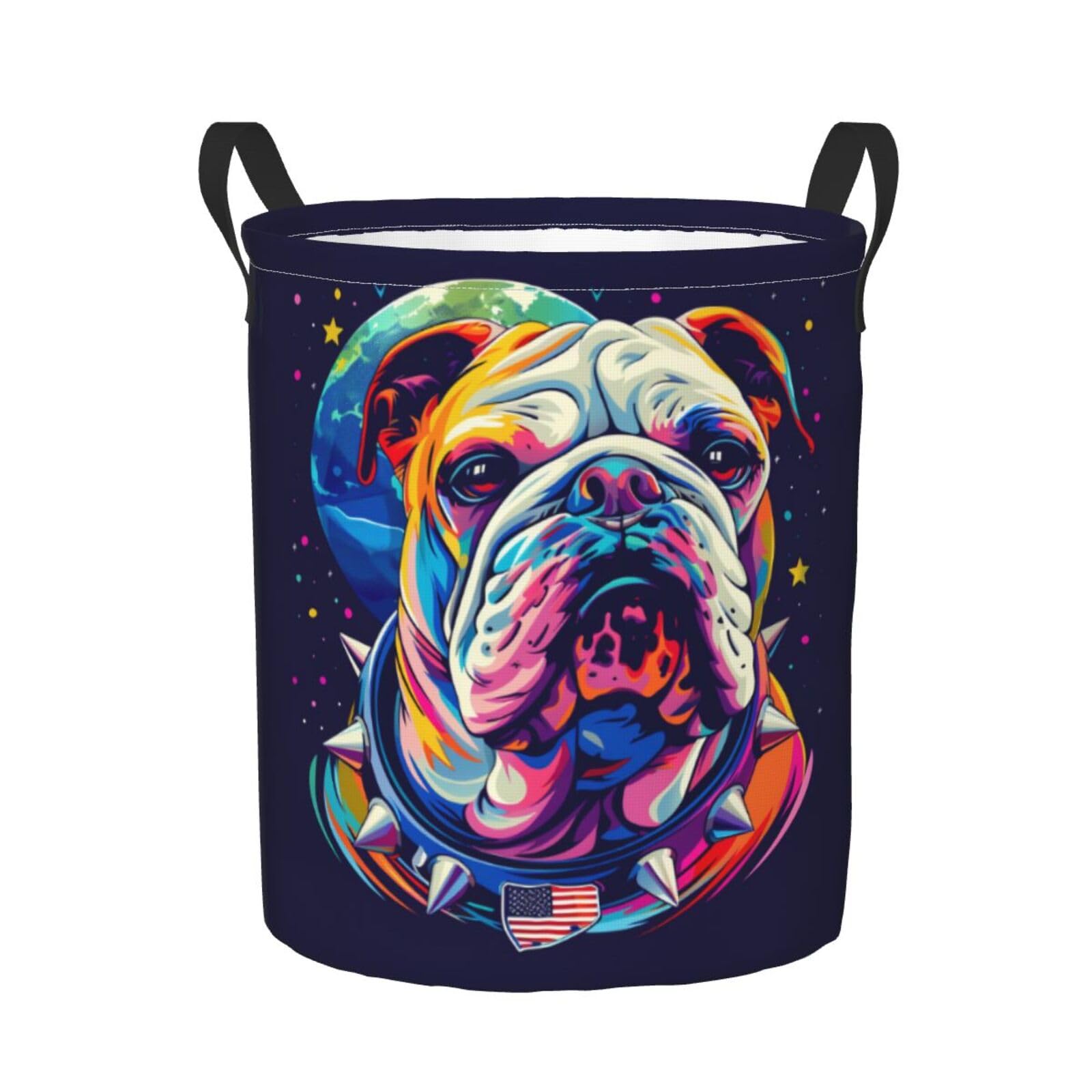 Cesto De Ropa Sucia Cabeza De Bulldog Inglés Estilo Cesta De 40X50Cm
