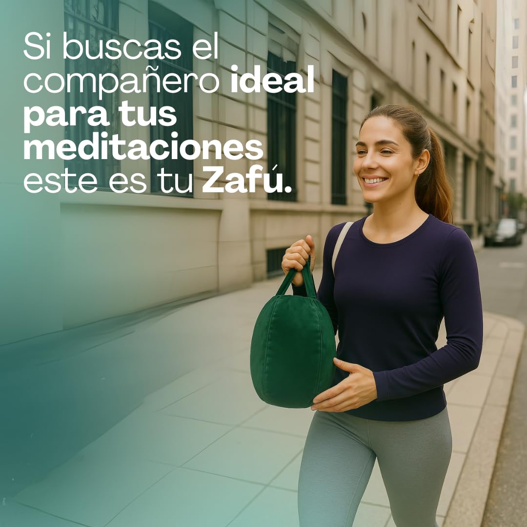 Original ® Zafu Meditazione Albero della Vita 18 cm x 30 cm 100% cotone - Imbottitura a conchiglia Grano saraceno - Cuscino meditazione Yoga - Tacos Yoga - Milfundess (Verde, 18cm)
