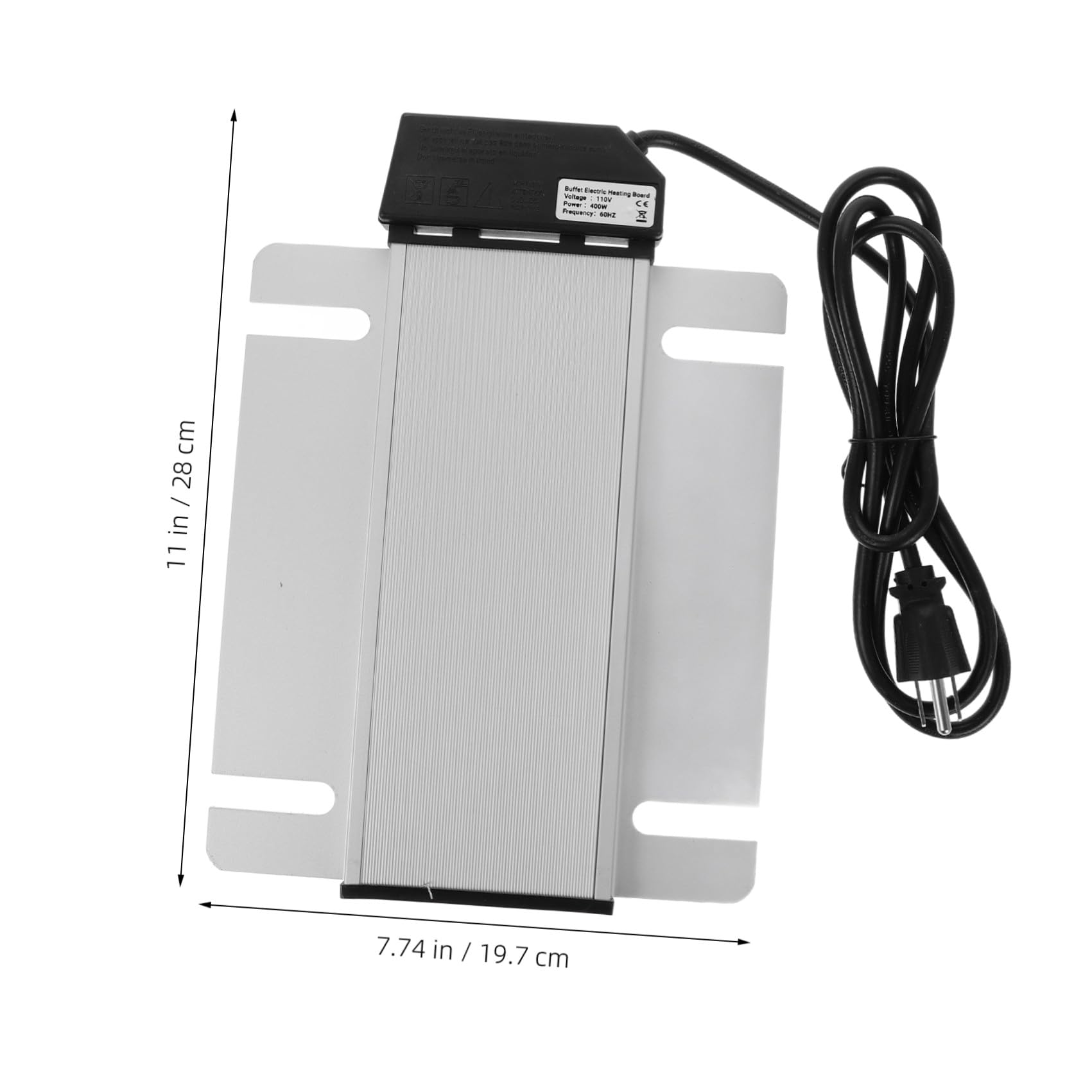 OUNONA Chafing Dish électrique rectangulaire en Acier Inoxydable avec Fonction de réchauffement, Plaque chauffante pour Buffet, Parfait pour dîners et Cuisine
