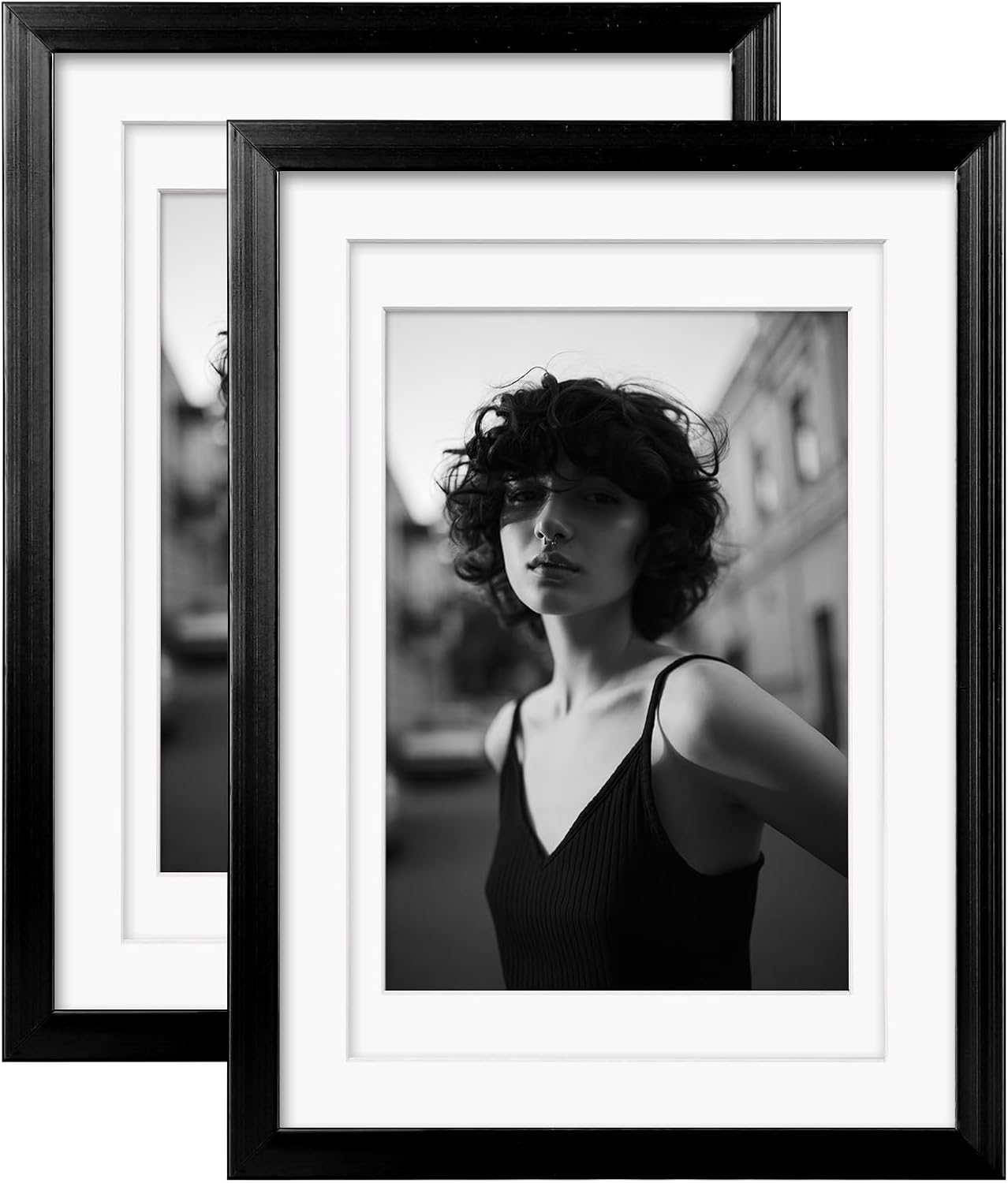 Egofine 5x7 Aluminum Picture Frame Display with Mats for 3