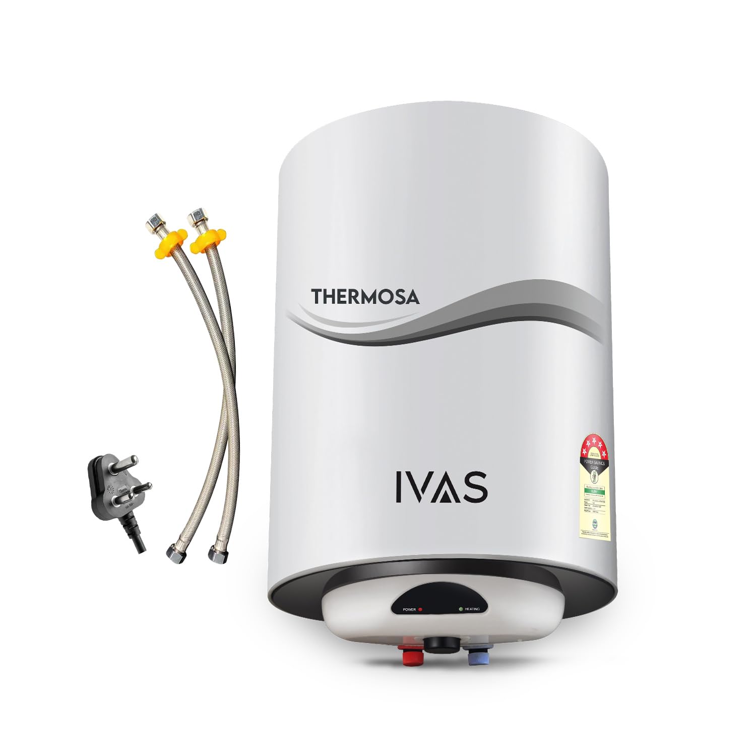 IVAS Thermosa 25 L Storage Water Heater, BEE 5 Star, ISI, 2000 W Heating Element, Rust & Shock Proof Metal Body, 5 Year Warranty on SS Tank, Indicator Lights, Free Installation & Connection Pipes-image-49
