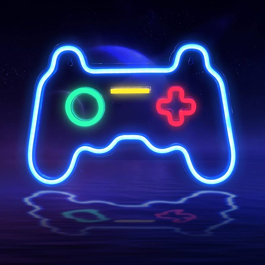ネオンサイン LEDライト オーダー　コントローラー ゲーム お洒落 オリジナル Amazon.co.jp : IMEGINA ゲームパッド ネオンサイン ネオン